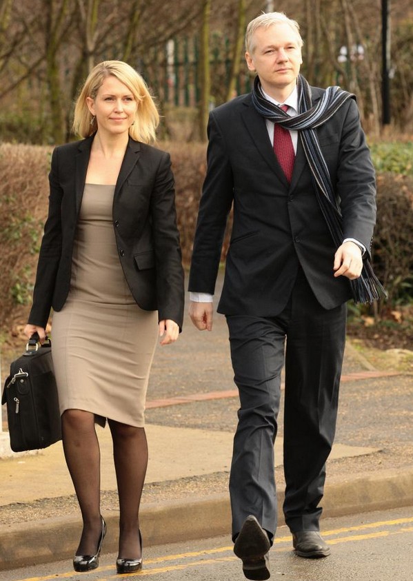 Jennifer Robinson and Julian Assange